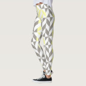 Geel en zilver Geometric ZigZag Leggings (Links)