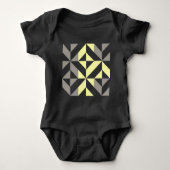 Geel en zilver Geometric ZigZag Romper (Voorkant)