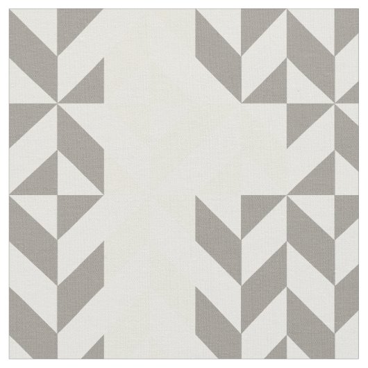Geel en zilver Geometric ZigZag Stof (Close Up)