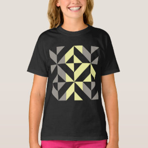 Geel en zilver Geometric ZigZag T-shirt