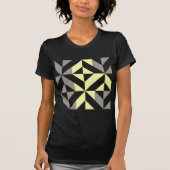 Geel en zilver Geometric ZigZag T-shirt (Voorkant)