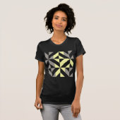 Geel en zilver Geometric ZigZag T-shirt (Voorkant volledig)
