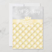 Geel en Zilver Getufte Parels Verjaardagsfeest Kaart (Voorkant)