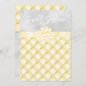 Geel en Zilver Getufte Parels Zoet Zestien Kaart (Voorkant / Achterkant)