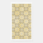 Geel en zilver grijs Ruitencontrollerpatroon Servet (Voorkant)