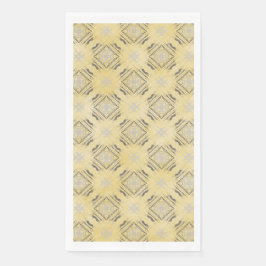 Geel en zilver grijs Ruitencontrollerpatroon Servet