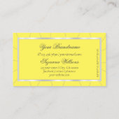 Geel en zilver Lijst met diamanten en monogram Visitekaartje (Achterkant)