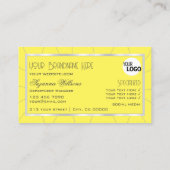 Geel en zilver Lijst met Noble Diamonds en Logo Visitekaartje (Achterkant)