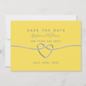 Geel en Zilver Moderne bruiloft Save The Date (Voorkant)