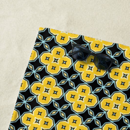 Geel en zwart 1 strandlaken