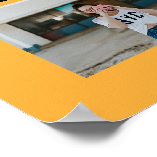 Geel en zwart 6 Foto Afstuderen Poster (Hoek)