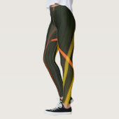 Geel en zwart Abstract Leggings (Links)