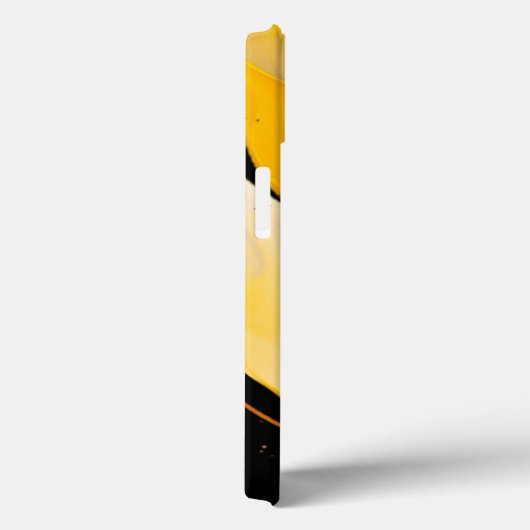 Geel en zwart abstract telefoonhoesje verf splatte Case-Mate iPhone case (Achterkant / Rechts)