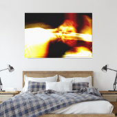 Geel en zwart abstracte energie canvas afdruk (Insitu (Slaapkamer))