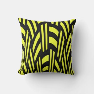 Geel en zwart Art Deco Kussen