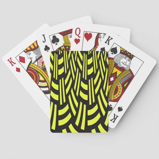 Geel en zwart Art Deco Pokerkaarten (Achterkant)