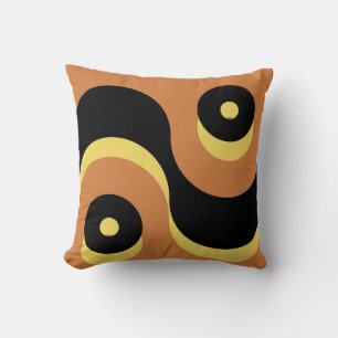 geel en zwart avy Patroon Kussen