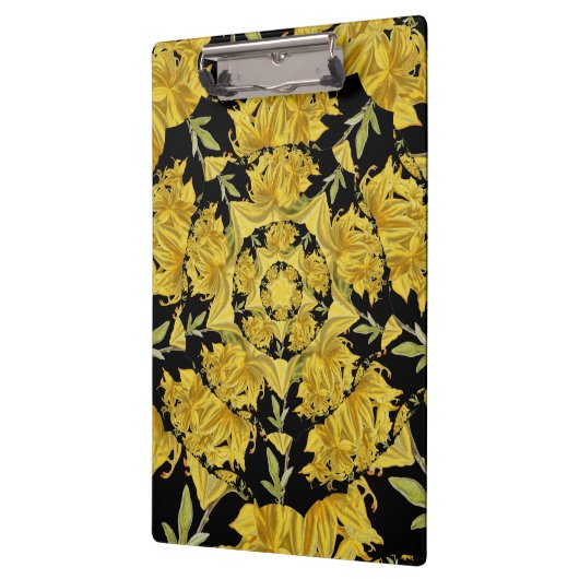Geel en zwart Azalea fractale kunst Klembord (Links)