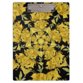 Geel en zwart Azalea fractale kunst Klembord (Voorkant)
