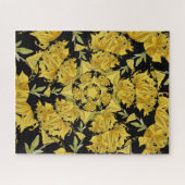 Geel en zwart Azalea fractale kunst Legpuzzel (Horizontaal)