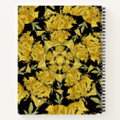 Geel en zwart Azalea fractale kunst Notitieboek (Achterkant)