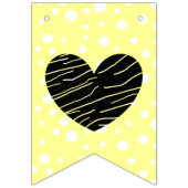 Geel en zwart Baby Heart Garland Banner (Tweede vlag)
