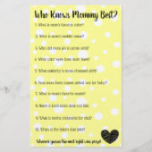 Geel en zwart baby shower met poolwand flyer (Achterkant)