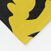 Geel en zwart Bats Halloween Fleece Deken (Hoek)
