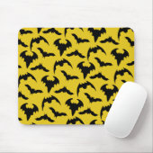 Geel en zwart Bats Halloween Muismat (Met muis)