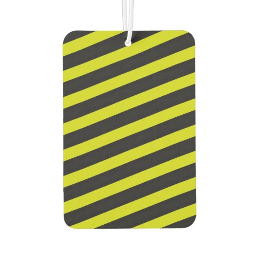 Geel en zwart bijenachtig strepenpatroon luchtverfrisser (Achterkant)