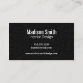 Geel en zwart bijenpatroon visitekaartje (Achterkant)