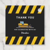 Geel en zwart bouwjaar Beide zijden Bedankjes Labels (Achterkant)