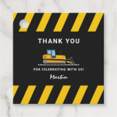 Geel en zwart bouwjaar Beide zijden Bedankjes Labels (Voorkant)