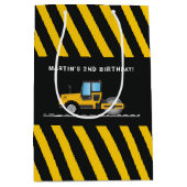 Geel en zwart bouwjaar medium cadeauzakje (Voorkant)