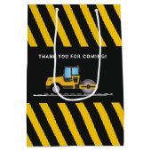 Geel en zwart bouwjaar medium cadeauzakje (Achterkant)