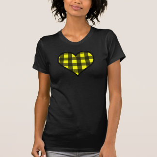 Geel en zwart buffelhart t-shirt