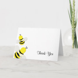 Geel en zwart Bumble Bee Dank u Bedankkaart