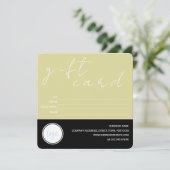 GEEL EN ZWART BUSINESS LOGO KLANTENCADEAU KAART (Staand voorkant)