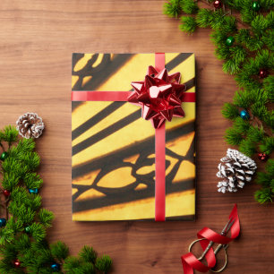 Geel en zwart cadeaupapier