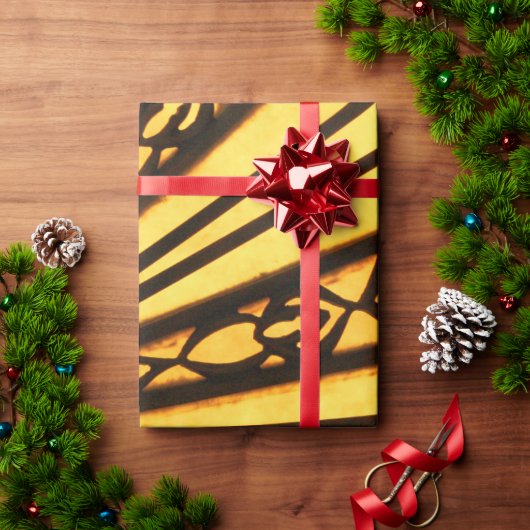 Geel en zwart cadeaupapier (Feestdagen Geschenken)