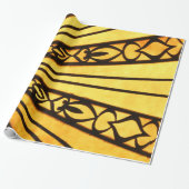 Geel en zwart cadeaupapier (Uitgerold)
