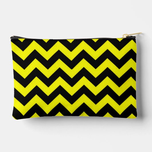geel en zwart chevron patroon etui (Achterkant)
