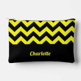 geel en zwart chevron patroon etui