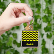 geel en zwart chevron patroon