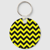  geel en zwart chevron patroon sleutelhanger (Achterkant)
