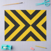 Geel en zwart Chevrons Tissue Paper Tissuepapier (Craft)