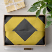Geel en zwart Chevrons Tissue Paper Tissuepapier (Geschenk)
