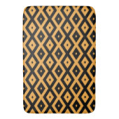 Geel en zwart diamantpatroon badmat (Voorkant Verticaal)