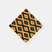 Geel en zwart diamantpatroon servet (Hoek)