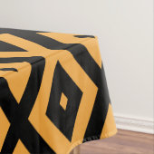 Geel en zwart diamantpatroon tafelkleed (Voorbeeld)